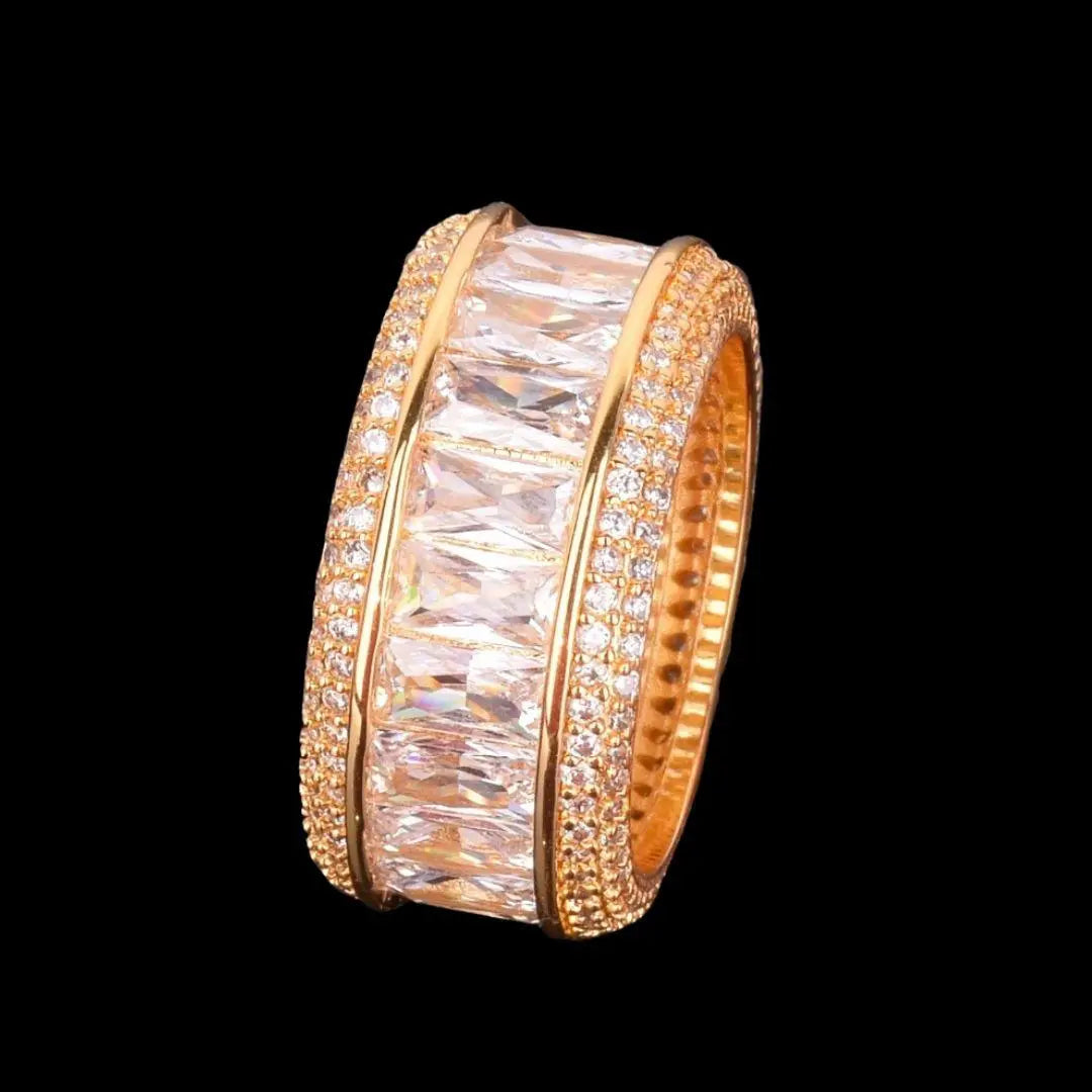 Baguette Cut Iced Out Ring - Cartice™LuxuryJewelryGoldSilverWatchBraceletNecklaceChainIced-outCubanMoissaniteTarnish-freeStainlessDurablePremiumShinePlatedStatementDiamondAffordable