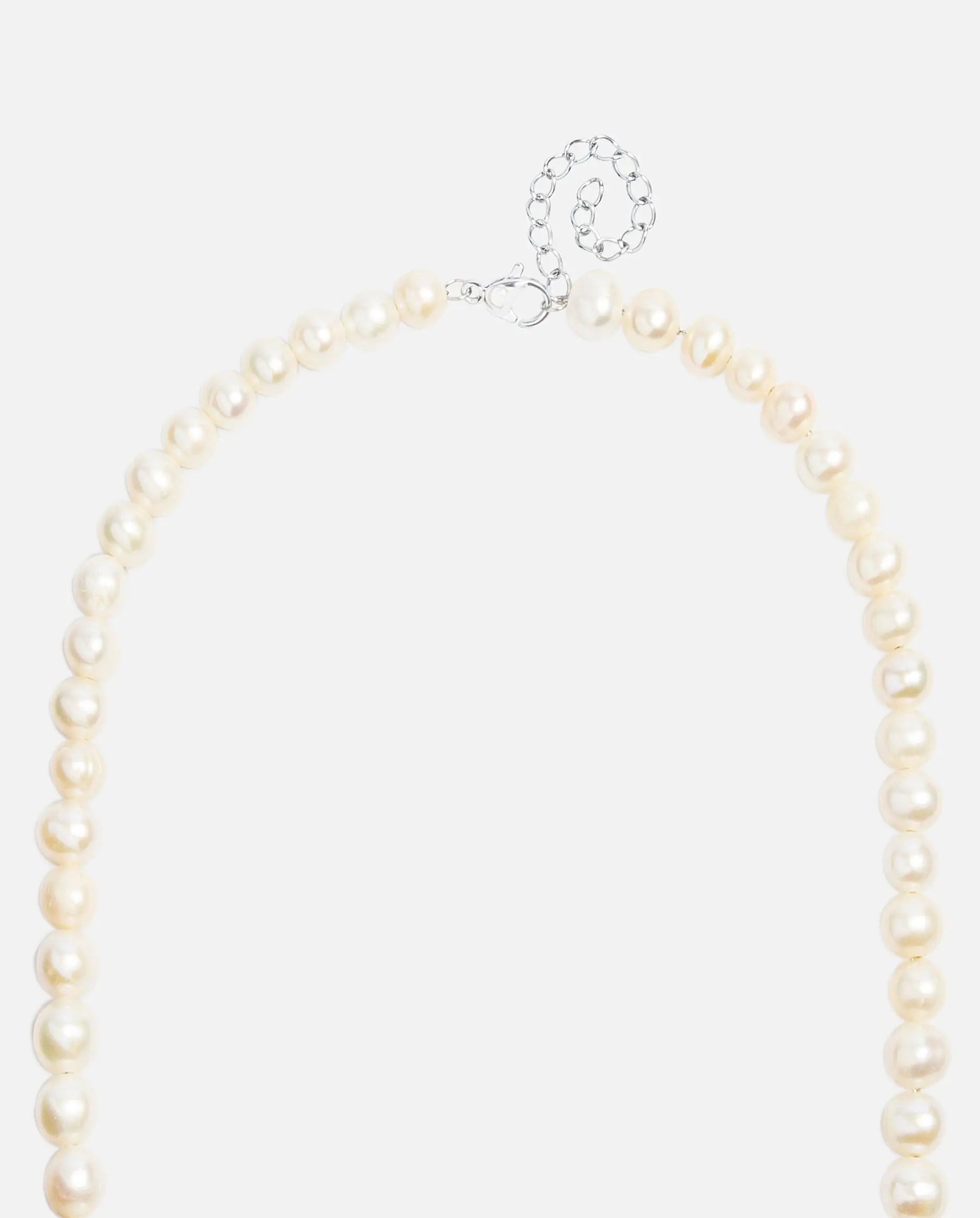 6mm Pearl + Padlock Necklace - Cartice™LuxuryJewelryGoldSilverWatchBraceletNecklaceChainIced-outCubanMoissaniteTarnish-freeStainlessDurablePremiumShinePlatedStatementDiamondAffordable