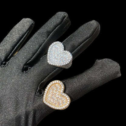 Heart Iced Out Tennis Ring - Cartice™LuxuryJewelryGoldSilverWatchBraceletNecklaceChainIced-outCubanMoissaniteTarnish-freeStainlessDurablePremiumShinePlatedStatementDiamondAffordable