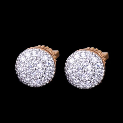 8MM Round Cut Iced Out Stud Earrings - Cartice™LuxuryJewelryGoldSilverWatchBraceletNecklaceChainIced-outCubanMoissaniteTarnish-freeStainlessDurablePremiumShinePlatedStatementDiamondAffordable