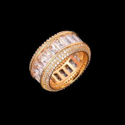 Baguette Cut Iced Out Ring - Cartice™LuxuryJewelryGoldSilverWatchBraceletNecklaceChainIced-outCubanMoissaniteTarnish-freeStainlessDurablePremiumShinePlatedStatementDiamondAffordable