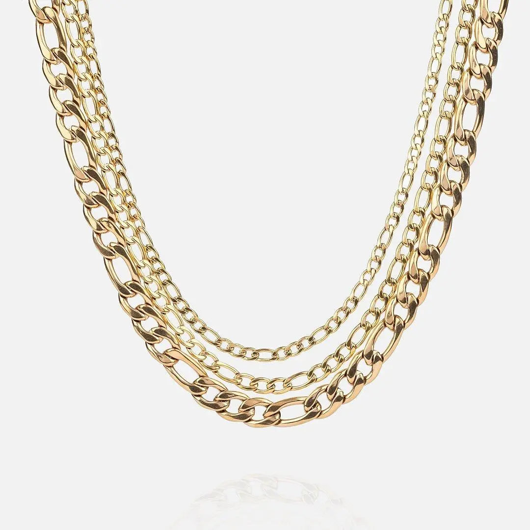 7MM Figaro Chain - Gold - Cartice™LuxuryJewelryGoldSilverWatchBraceletNecklaceChainIced-outCubanMoissaniteTarnish-freeStainlessDurablePremiumShinePlatedStatementDiamondAffordable