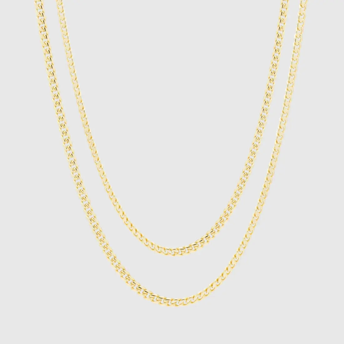 3mm Miami Cuban Chain Set - Gold - Cartice™LuxuryJewelryGoldSilverWatchBraceletNecklaceChainIced-outCubanMoissaniteTarnish-freeStainlessDurablePremiumShinePlatedStatementDiamondAffordable