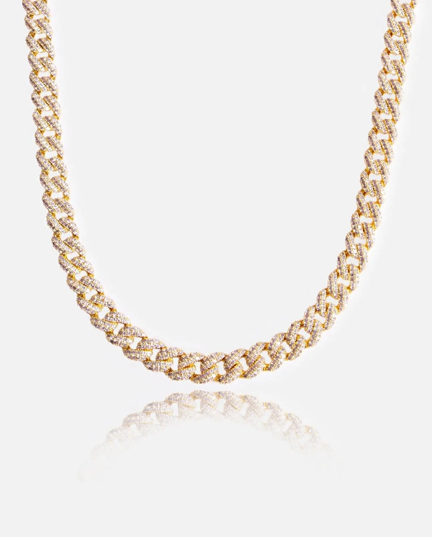 9mm Iced Cuban Link Chain - Gold - Cartice™LuxuryJewelryGoldSilverWatchBraceletNecklaceChainIced-outCubanMoissaniteTarnish-freeStainlessDurablePremiumShinePlatedStatementDiamondAffordable