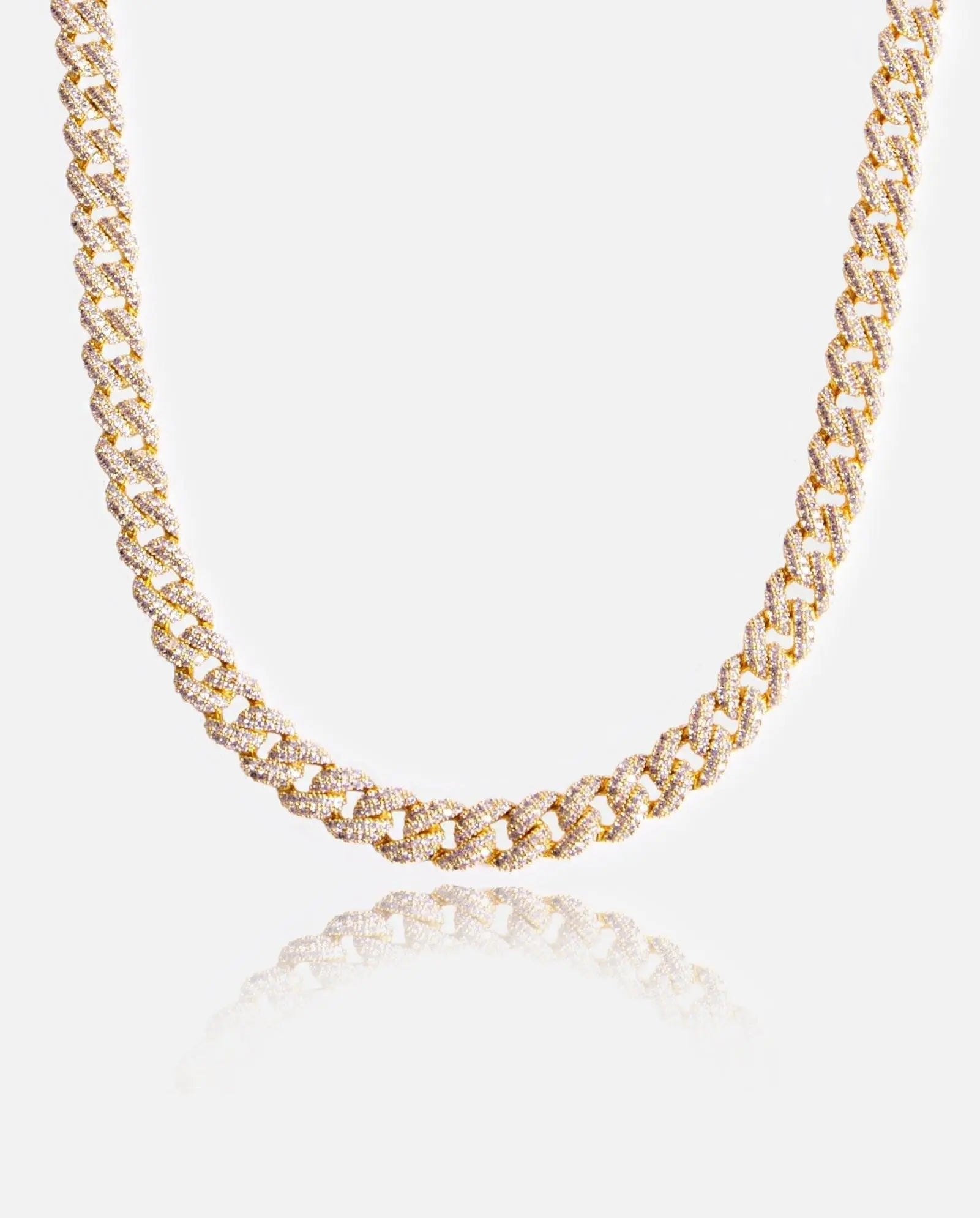 9mm Iced Cuban Link Chain - Gold - Cartice™LuxuryJewelryGoldSilverWatchBraceletNecklaceChainIced-outCubanMoissaniteTarnish-freeStainlessDurablePremiumShinePlatedStatementDiamondAffordable