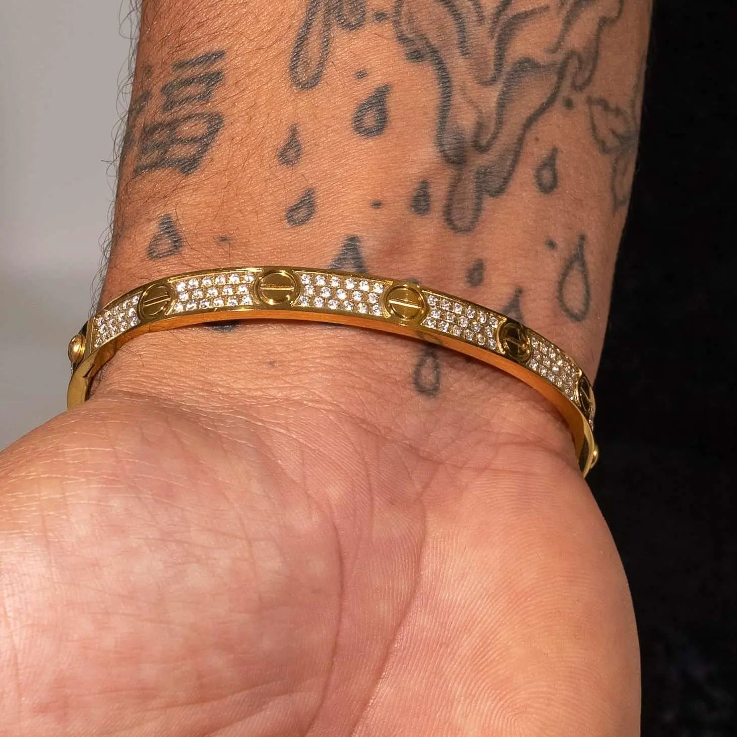 Iced Band Bracelet - Gold - Cartice™LuxuryJewelryGoldSilverWatchBraceletNecklaceChainIced-outCubanMoissaniteTarnish-freeStainlessDurablePremiumShinePlatedStatementDiamondAffordable