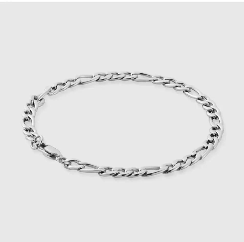 FIGARO BRACELET 5MM - White Gold - Cartice™LuxuryJewelryGoldSilverWatchBraceletNecklaceChainIced-outCubanMoissaniteTarnish-freeStainlessDurablePremiumShinePlatedStatementDiamondAffordable