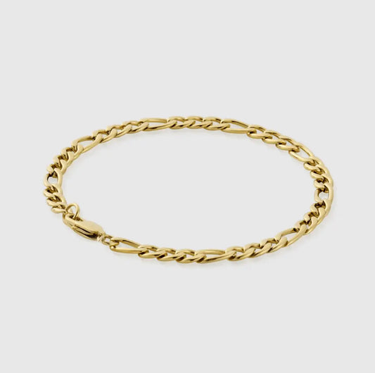 FIGARO BRACELET 5MM - Gold - Cartice™LuxuryJewelryGoldSilverWatchBraceletNecklaceChainIced-outCubanMoissaniteTarnish-freeStainlessDurablePremiumShinePlatedStatementDiamondAffordable