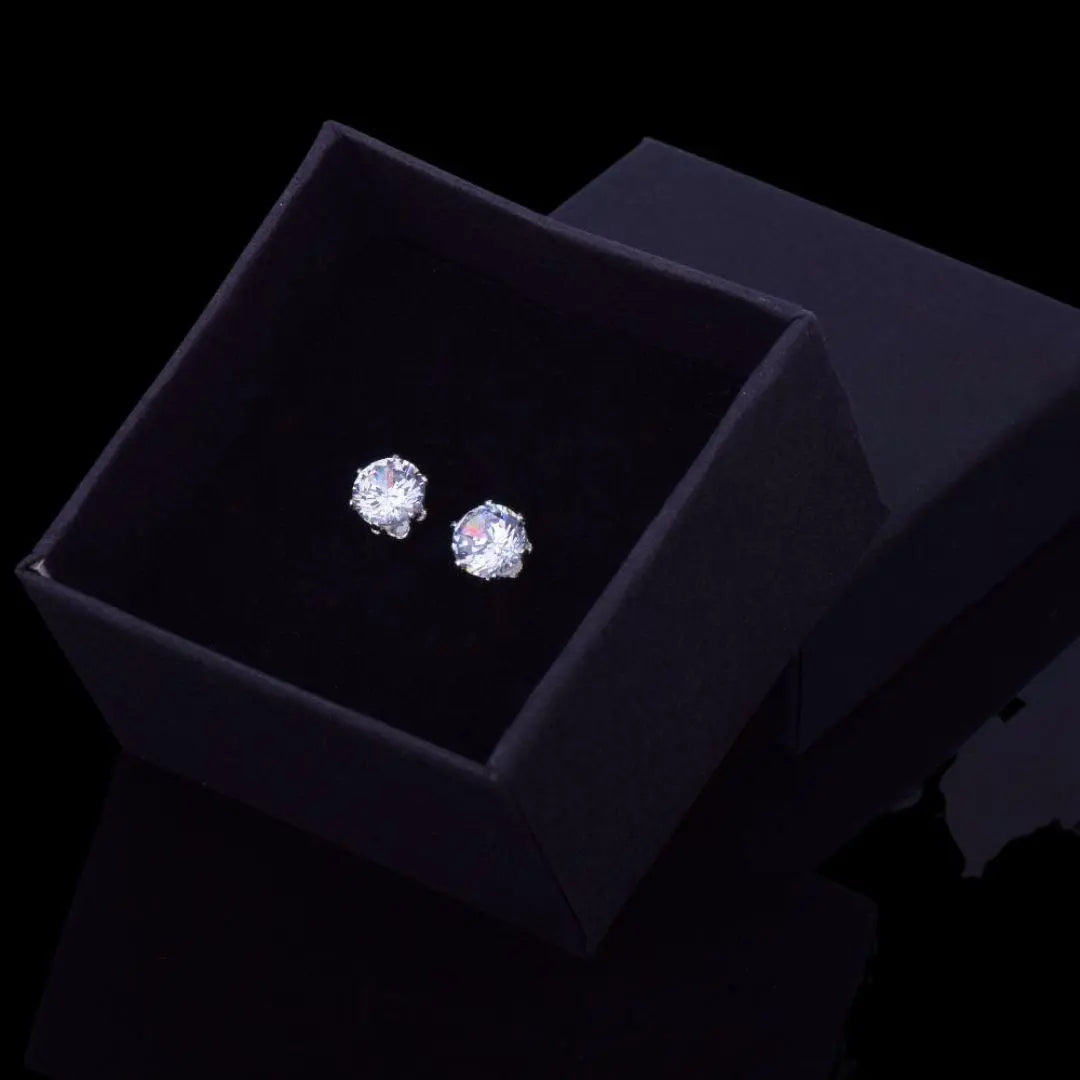 VVS Round Iced Out Stud Earrings - Cartice™LuxuryJewelryGoldSilverWatchBraceletNecklaceChainIced-outCubanMoissaniteTarnish-freeStainlessDurablePremiumShinePlatedStatementDiamondAffordable