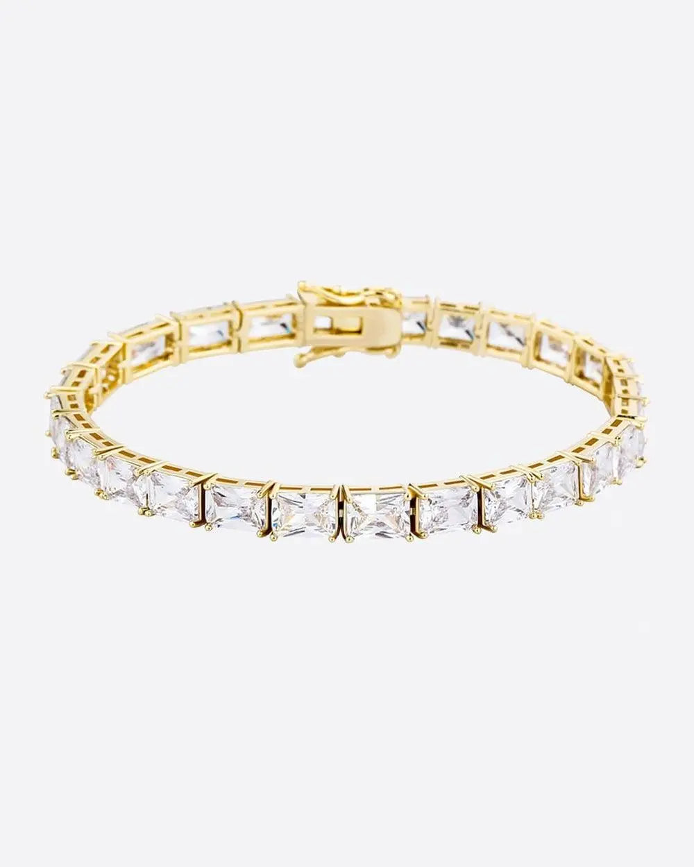 BAGUETTE TENNIS BRACELET - 6MM GOLD - Cartice™LuxuryJewelryGoldSilverWatchBraceletNecklaceChainIced-outCubanMoissaniteTarnish-freeStainlessDurablePremiumShinePlatedStatementDiamondAffordable