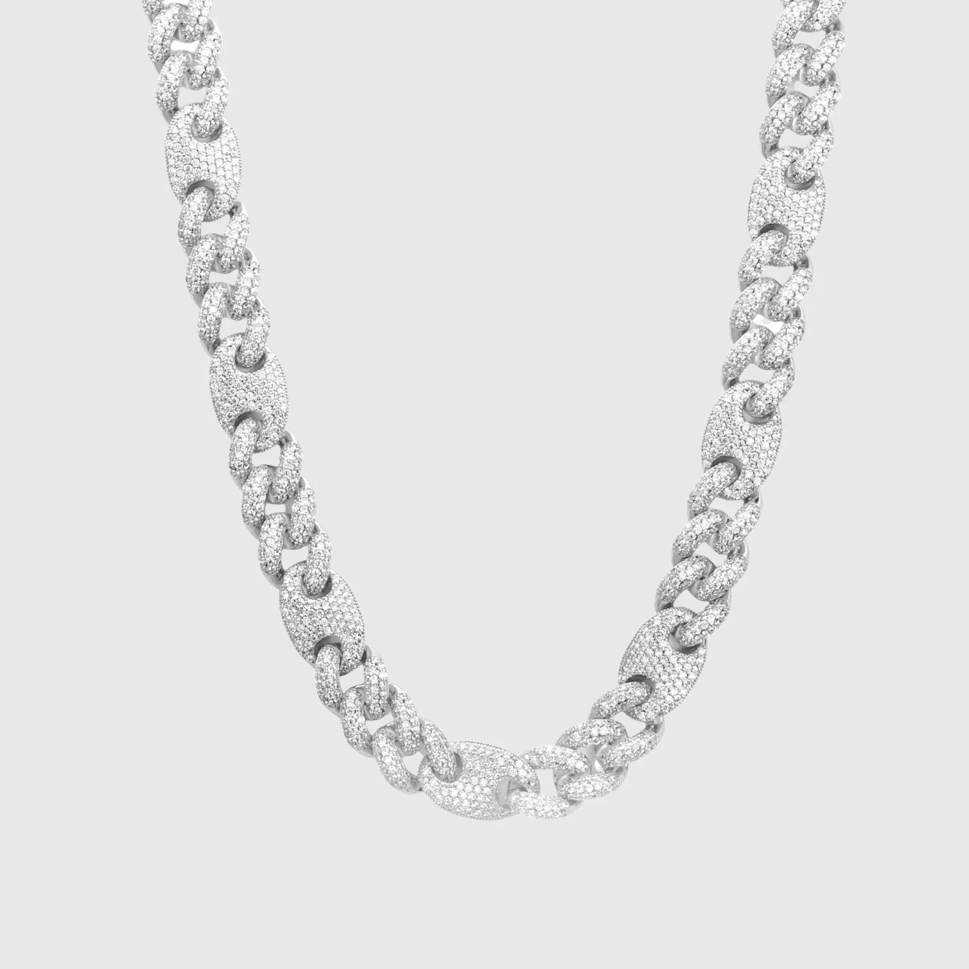 15mm Mariner Chain - White Gold - Cartice™LuxuryJewelryGoldSilverWatchBraceletNecklaceChainIced-outCubanMoissaniteTarnish-freeStainlessDurablePremiumShinePlatedStatementDiamondAffordable