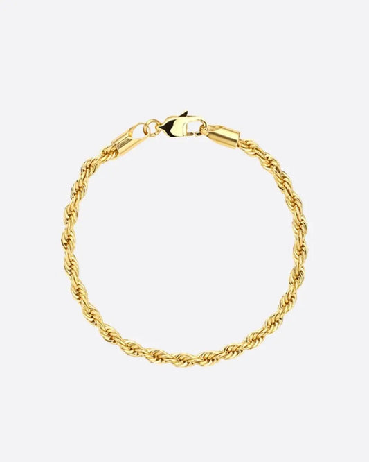 3MM Rope Bracelet - Gold - Cartice™LuxuryJewelryGoldSilverWatchBraceletNecklaceChainIced-outCubanMoissaniteTarnish-freeStainlessDurablePremiumShinePlatedStatementDiamondAffordable