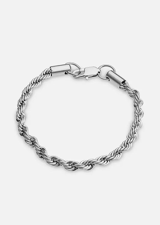 5mm Rope Bracelet - White Gold - Cartice™LuxuryJewelryGoldSilverWatchBraceletNecklaceChainIced-outCubanMoissaniteTarnish-freeStainlessDurablePremiumShinePlatedStatementDiamondAffordable