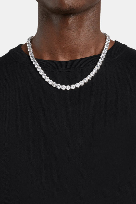 8mm Tennis Chain - White Gold - Cartice™LuxuryJewelryGoldSilverWatchBraceletNecklaceChainIced-outCubanMoissaniteTarnish-freeStainlessDurablePremiumShinePlatedStatementDiamondAffordable