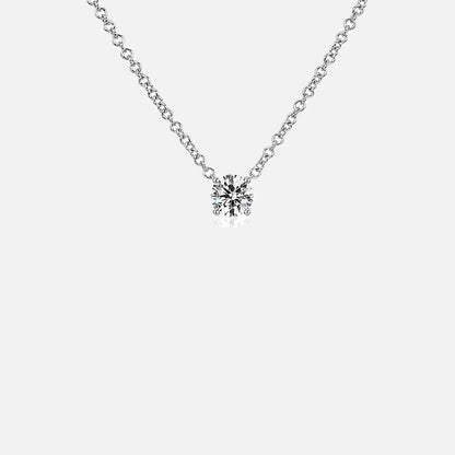 2ct Moissanite Solitaire Adjustable Necklace - White Vermeil - Cartice™LuxuryJewelryGoldSilverWatchBraceletNecklaceChainIced-outCubanMoissaniteTarnish-freeStainlessDurablePremiumShinePlatedStatementDiamondAffordable