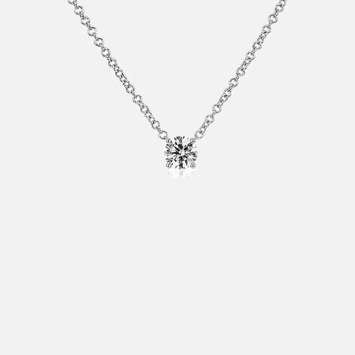 2ct Moissanite Solitaire Adjustable Necklace - White Vermeil - Cartice™LuxuryJewelryGoldSilverWatchBraceletNecklaceChainIced-outCubanMoissaniteTarnish-freeStainlessDurablePremiumShinePlatedStatementDiamondAffordable