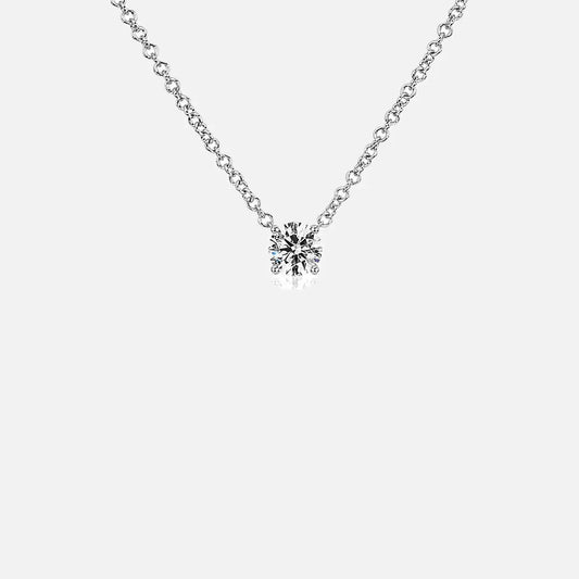 2ct Moissanite Solitaire Adjustable Necklace - White Vermeil - Cartice™LuxuryJewelryGoldSilverWatchBraceletNecklaceChainIced-outCubanMoissaniteTarnish-freeStainlessDurablePremiumShinePlatedStatementDiamondAffordable