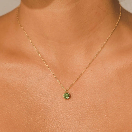 Gemstone Necklace - Peridot - Cartice™LuxuryJewelryGoldSilverWatchBraceletNecklaceChainIced-outCubanMoissaniteTarnish-freeStainlessDurablePremiumShinePlatedStatementDiamondAffordable