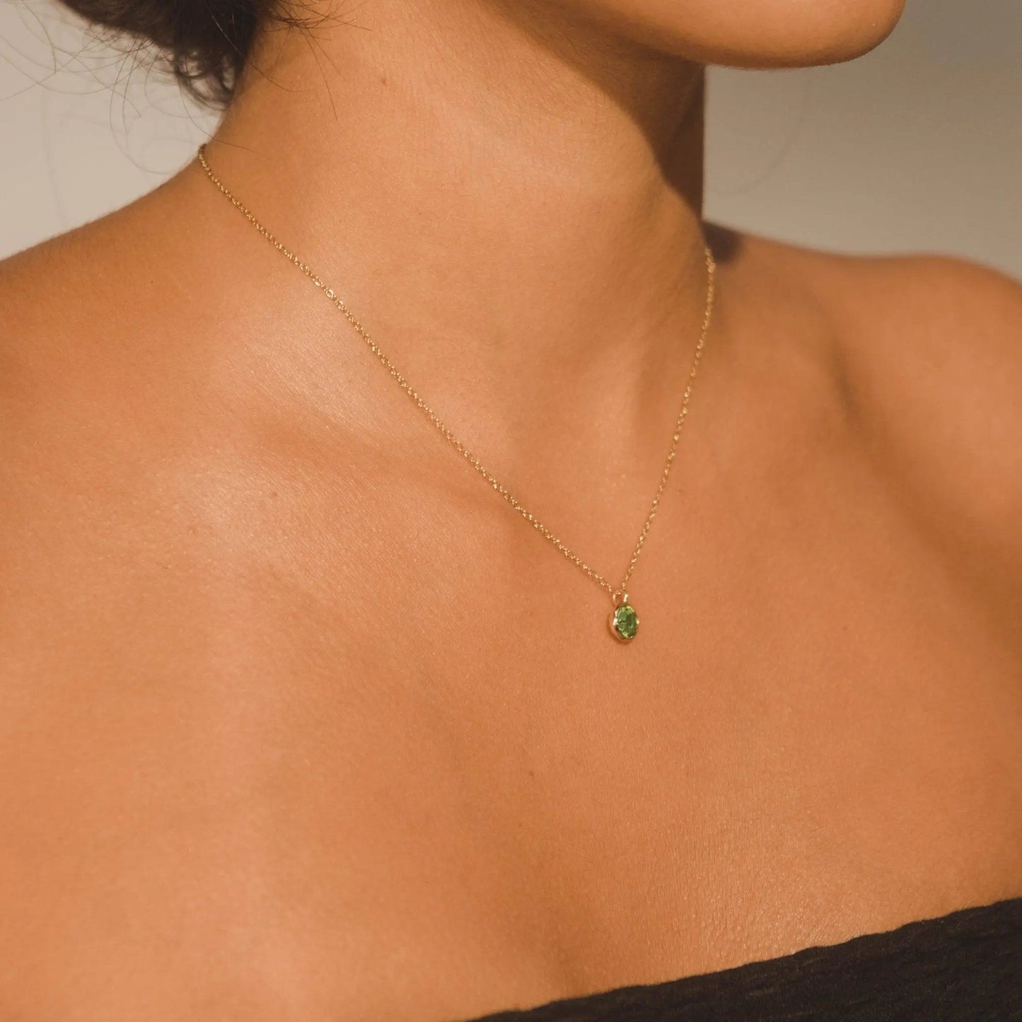 Gemstone Necklace - Peridot - Cartice™LuxuryJewelryGoldSilverWatchBraceletNecklaceChainIced-outCubanMoissaniteTarnish-freeStainlessDurablePremiumShinePlatedStatementDiamondAffordable