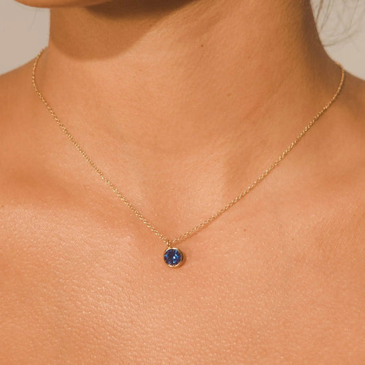 Gemstone Necklace - Sapphire - Cartice™LuxuryJewelryGoldSilverWatchBraceletNecklaceChainIced-outCubanMoissaniteTarnish-freeStainlessDurablePremiumShinePlatedStatementDiamondAffordable