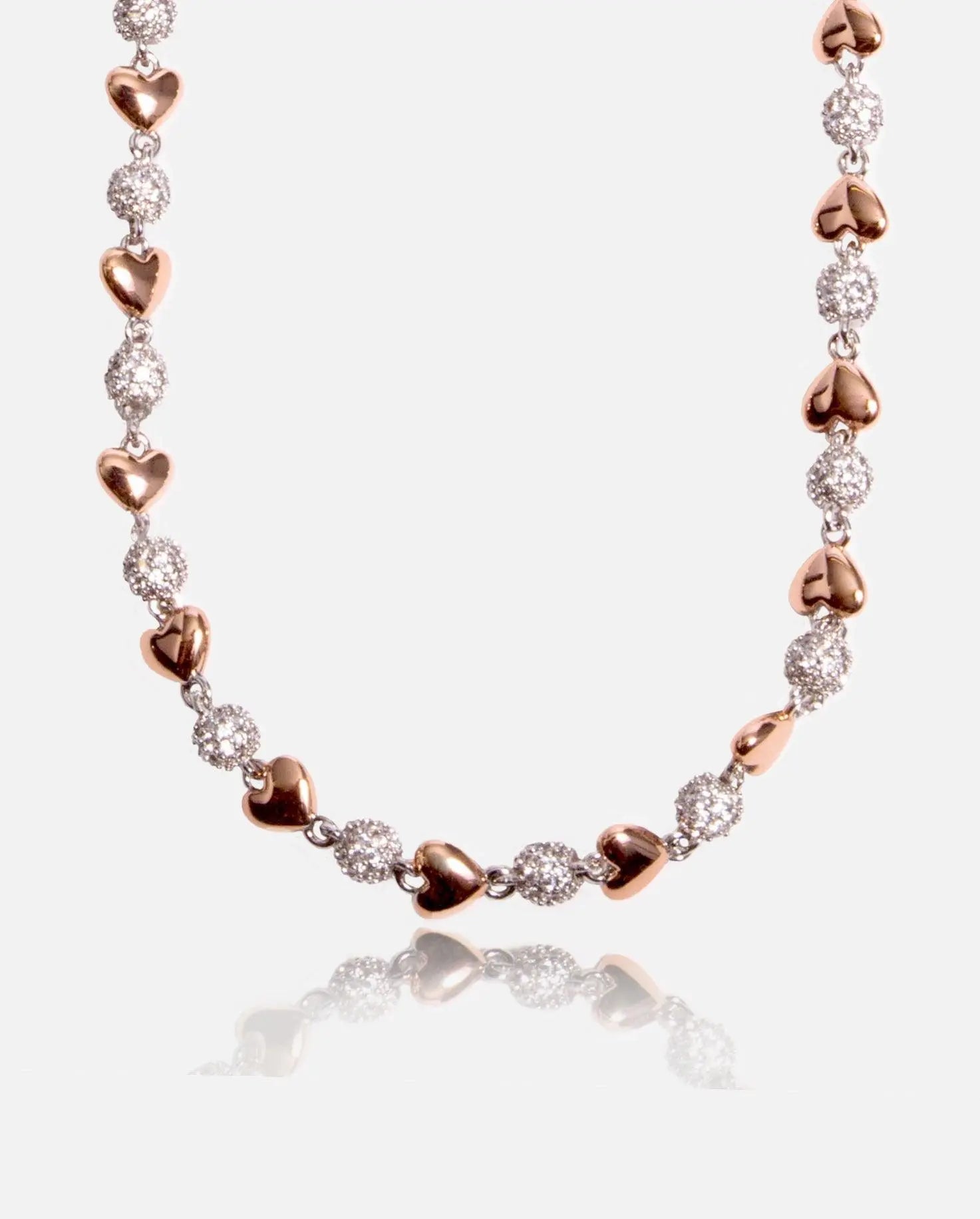 Iced Ball & Heart Necklace - Cartice™LuxuryJewelryGoldSilverWatchBraceletNecklaceChainIced-outCubanMoissaniteTarnish-freeStainlessDurablePremiumShinePlatedStatementDiamondAffordable