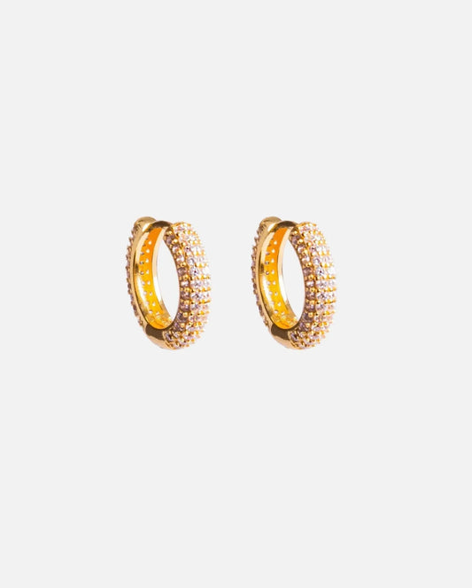 Iced Hoop Earrings -  Gold - Cartice™LuxuryJewelryGoldSilverWatchBraceletNecklaceChainIced-outCubanMoissaniteTarnish-freeStainlessDurablePremiumShinePlatedStatementDiamondAffordable