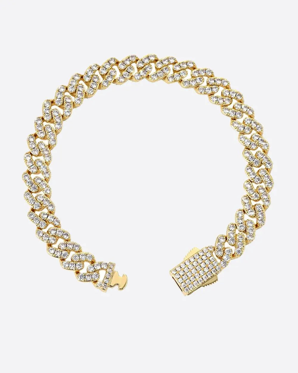 8MM ICED CUBAN Bracelet - Gold - Cartice™LuxuryJewelryGoldSilverWatchBraceletNecklaceChainIced-outCubanMoissaniteTarnish-freeStainlessDurablePremiumShinePlatedStatementDiamondAffordable