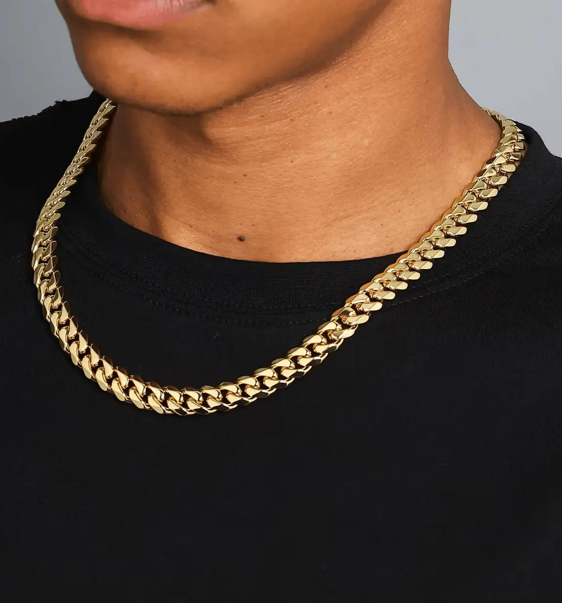 8mm Cuban Chain - Gold - Cartice™LuxuryJewelryGoldSilverWatchBraceletNecklaceChainIced-outCubanMoissaniteTarnish-freeStainlessDurablePremiumShinePlatedStatementDiamondAffordable