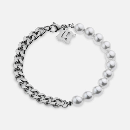 Pearl Cuban Bracelet - White Gold - Cartice™LuxuryJewelryGoldSilverWatchBraceletNecklaceChainIced-outCubanMoissaniteTarnish-freeStainlessDurablePremiumShinePlatedStatementDiamondAffordable