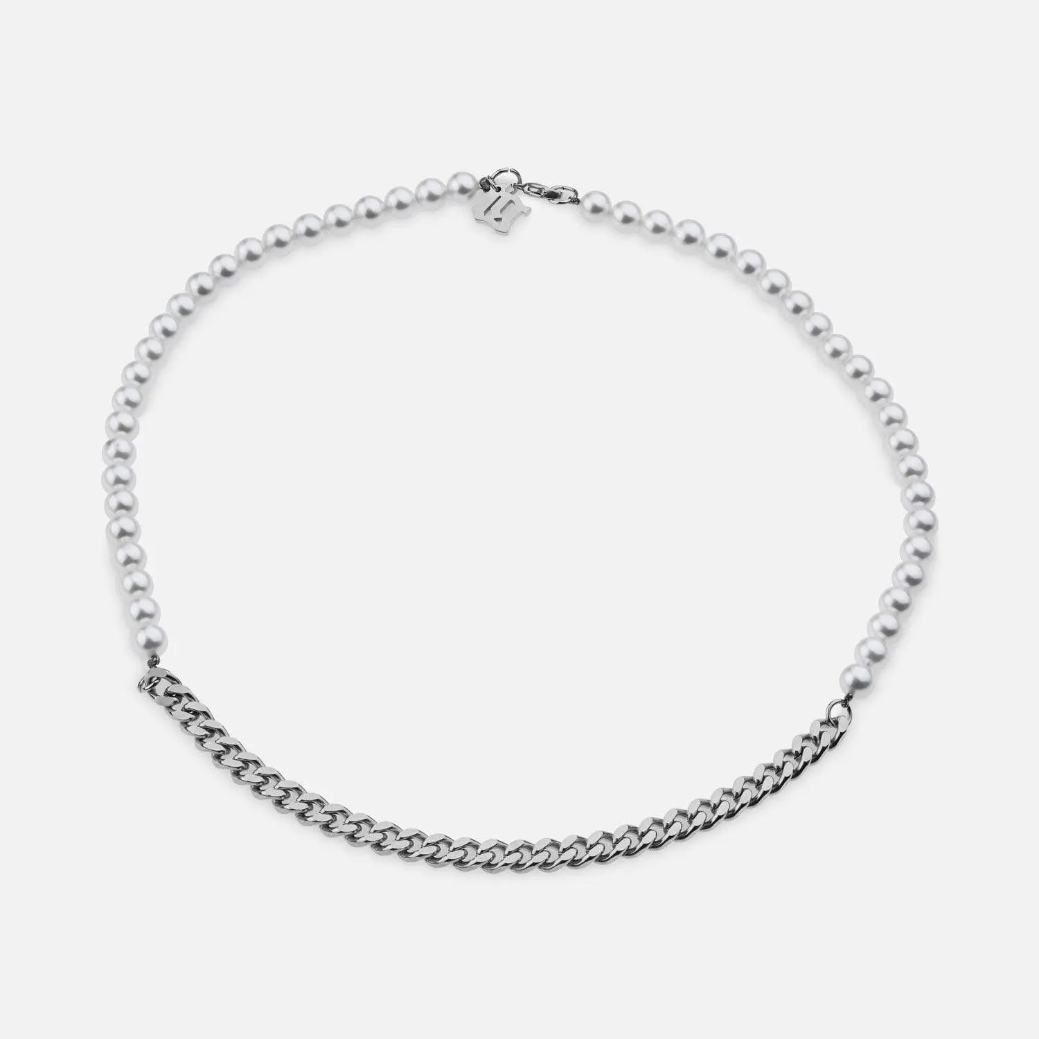 Pearl Cuban Necklace - White Gold - Cartice™LuxuryJewelryGoldSilverWatchBraceletNecklaceChainIced-outCubanMoissaniteTarnish-freeStainlessDurablePremiumShinePlatedStatementDiamondAffordable