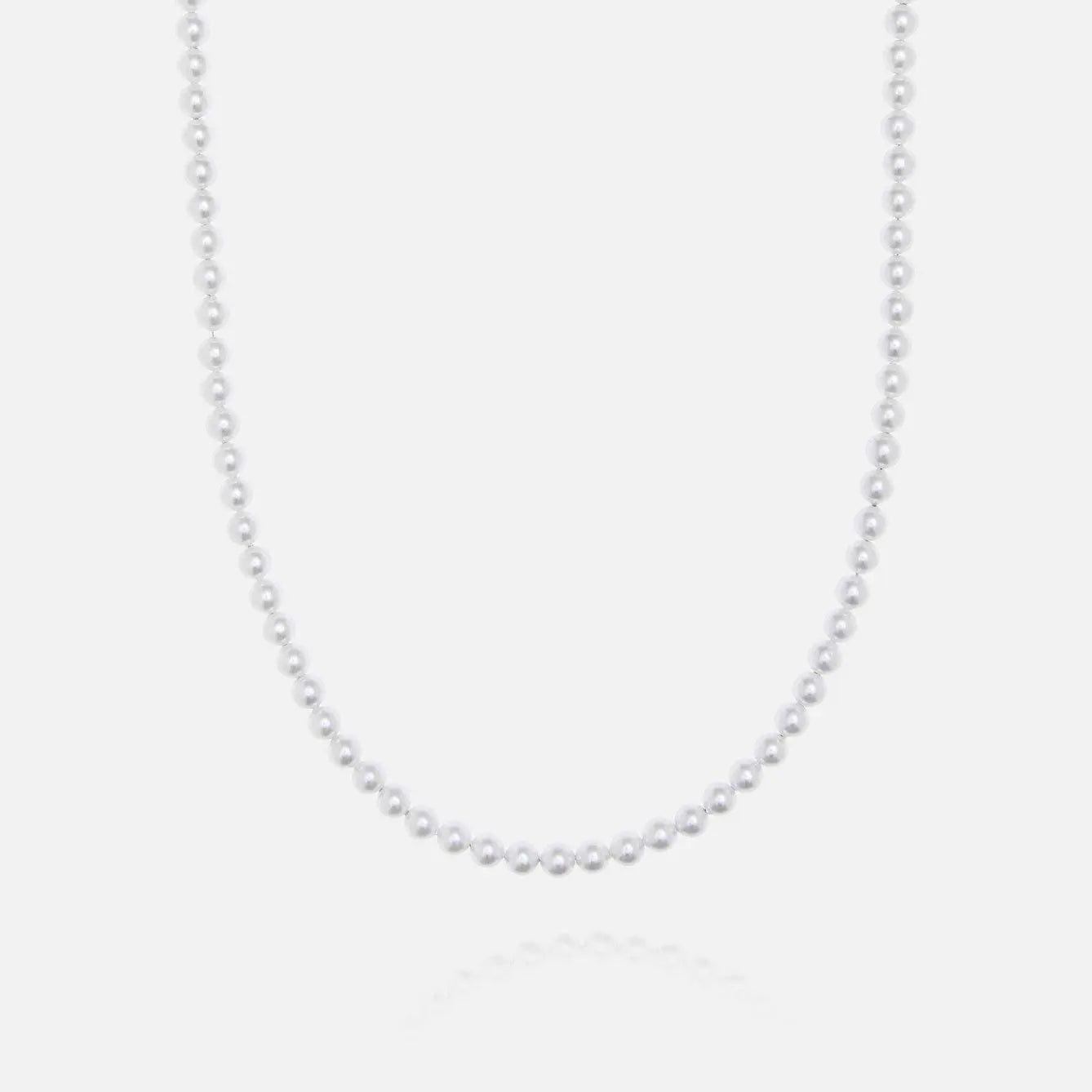 Pearl Necklace - White Gold - Cartice™LuxuryJewelryGoldSilverWatchBraceletNecklaceChainIced-outCubanMoissaniteTarnish-freeStainlessDurablePremiumShinePlatedStatementDiamondAffordable