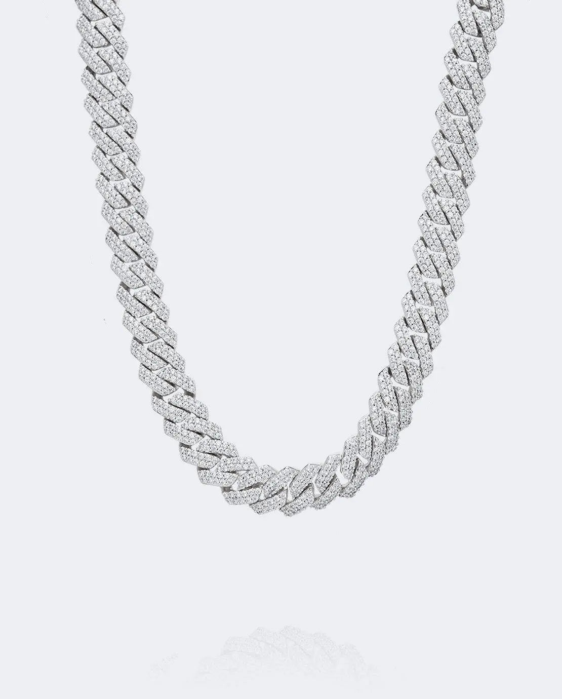 10mm Diamond Prong Link Chain - White Gold - Cartice™LuxuryJewelryGoldSilverWatchBraceletNecklaceChainIced-outCubanMoissaniteTarnish-freeStainlessDurablePremiumShinePlatedStatementDiamondAffordable