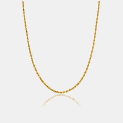 ROPE CHAIN 3MM - Gold - Cartice™LuxuryJewelryGoldSilverWatchBraceletNecklaceChainIced-outCubanMoissaniteTarnish-freeStainlessDurablePremiumShinePlatedStatementDiamondAffordable