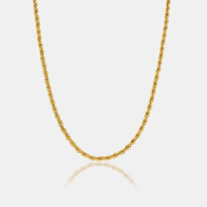 ROPE CHAIN 5MM - Gold - Cartice™LuxuryJewelryGoldSilverWatchBraceletNecklaceChainIced-outCubanMoissaniteTarnish-freeStainlessDurablePremiumShinePlatedStatementDiamondAffordable