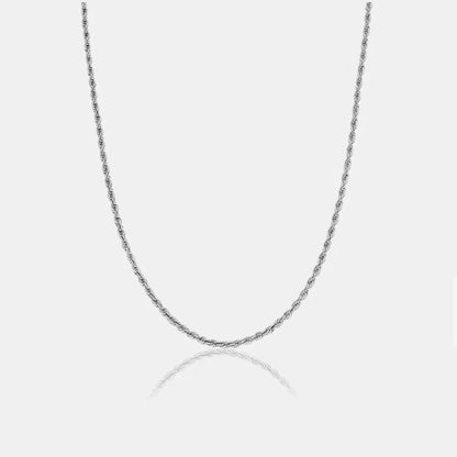 ROPE CHAIN 3MM - White Gold - Cartice™LuxuryJewelryGoldSilverWatchBraceletNecklaceChainIced-outCubanMoissaniteTarnish-freeStainlessDurablePremiumShinePlatedStatementDiamondAffordable