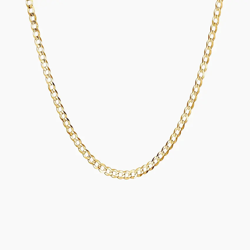 3mm Curb Chain - Gold - Cartice™LuxuryJewelryGoldSilverWatchBraceletNecklaceChainIced-outCubanMoissaniteTarnish-freeStainlessDurablePremiumShinePlatedStatementDiamondAffordable