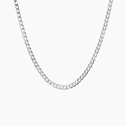 3mm Curb Chain - White Gold - Cartice™LuxuryJewelryGoldSilverWatchBraceletNecklaceChainIced-outCubanMoissaniteTarnish-freeStainlessDurablePremiumShinePlatedStatementDiamondAffordable