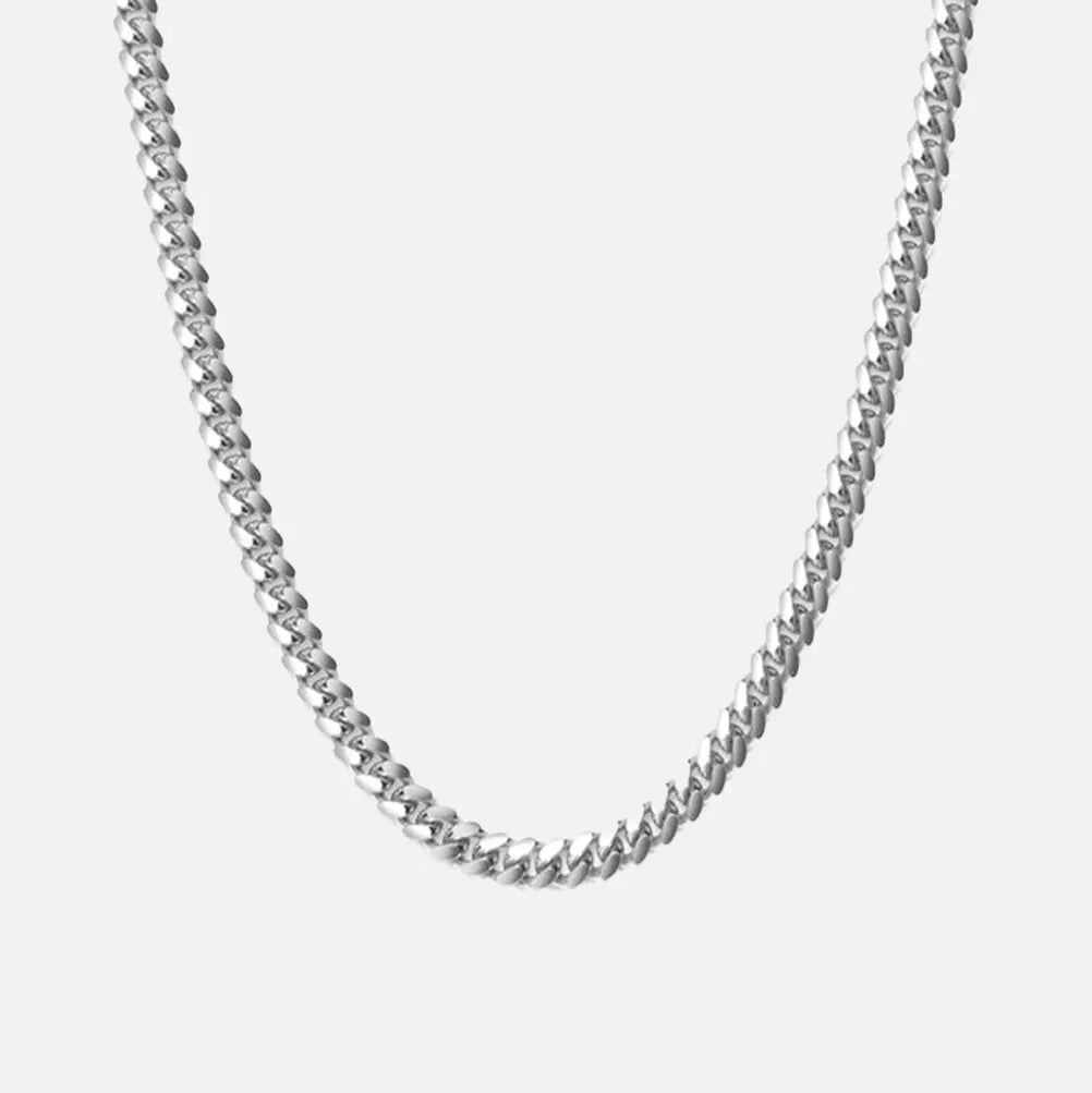 5mm Cuban Chain - White Gold - Cartice™LuxuryJewelryGoldSilverWatchBraceletNecklaceChainIced-outCubanMoissaniteTarnish-freeStainlessDurablePremiumShinePlatedStatementDiamondAffordable