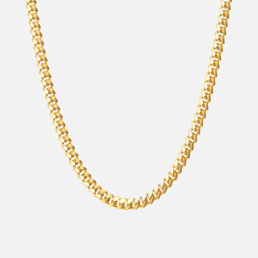 5mm Cuban Chain - Gold - Cartice™LuxuryJewelryGoldSilverWatchBraceletNecklaceChainIced-outCubanMoissaniteTarnish-freeStainlessDurablePremiumShinePlatedStatementDiamondAffordable