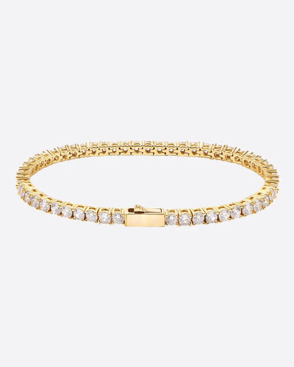 3MM VVS tennis bracelet - Gold - Cartice™LuxuryJewelryGoldSilverWatchBraceletNecklaceChainIced-outCubanMoissaniteTarnish-freeStainlessDurablePremiumShinePlatedStatementDiamondAffordable