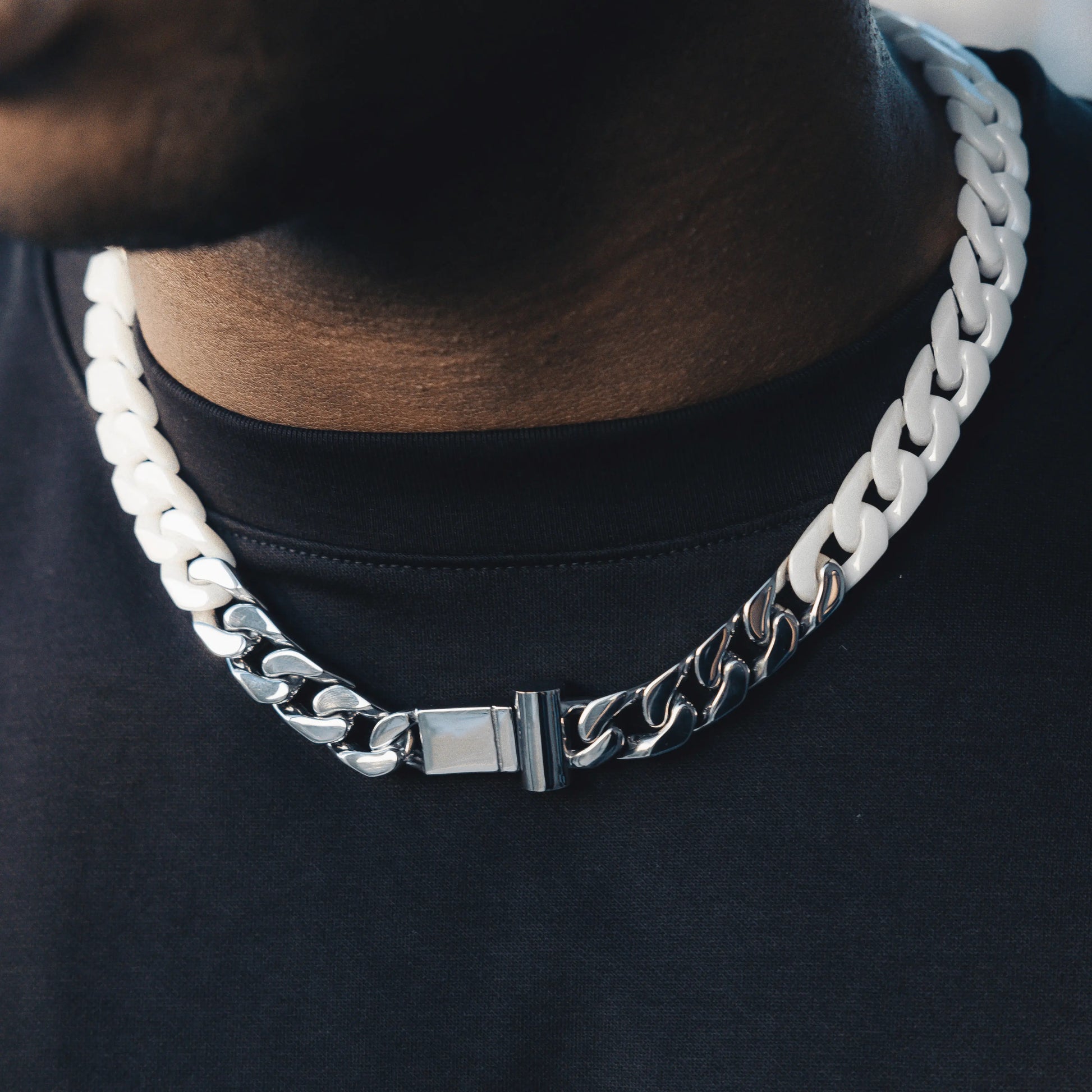 Marble x Cuban Chain - White Gold - Cartice™LuxuryJewelryGoldSilverWatchBraceletNecklaceChainIced-outCubanMoissaniteTarnish-freeStainlessDurablePremiumShinePlatedStatementDiamondAffordable